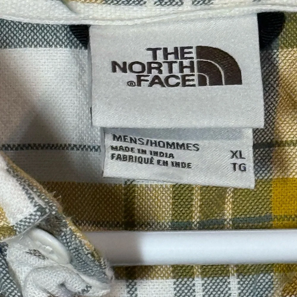 The North Face Men's Plaid Shirt in Green and Yellow, XL